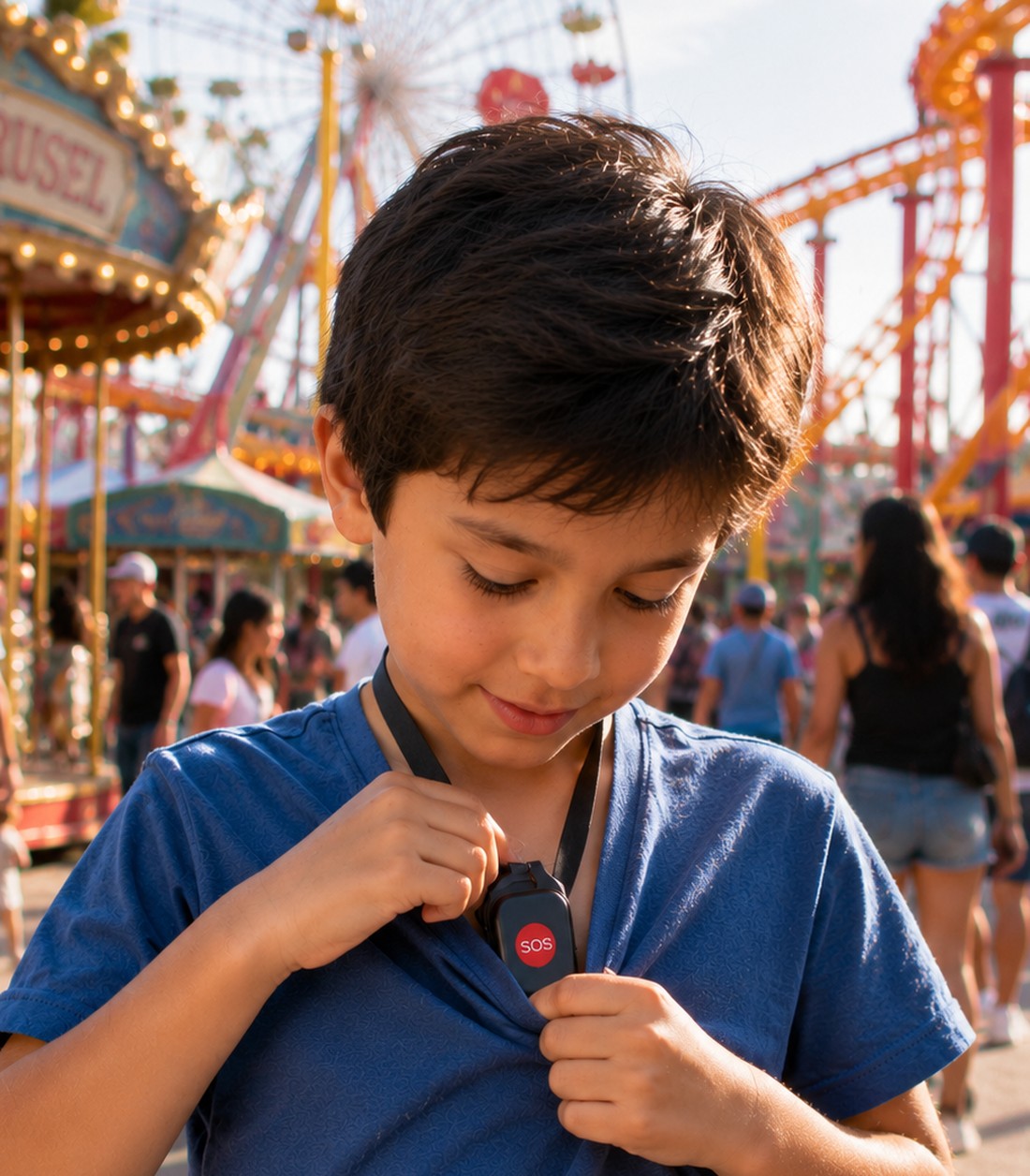 Parque de diversiones — dispositivo al cuello